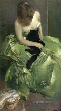  De Lienzo - El vestido verde John White Alexander
